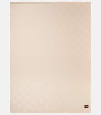 GG wool and silk jacquard blanket | Gucci
