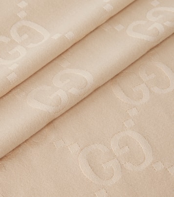 GG wool and silk jacquard blanket | Gucci