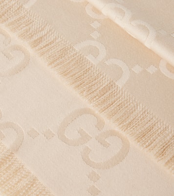 GG wool and silk jacquard blanket | Gucci