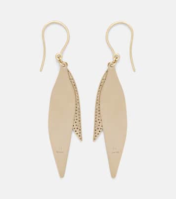 Boucles d'oreilles Falling Leaves en or 18 ct et diamants | Ileana Makri