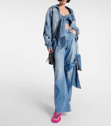 Butterfly 75 faux fur sandals | Blumarine