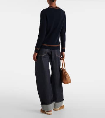 Pull en laine et cachemire à logo | Prada