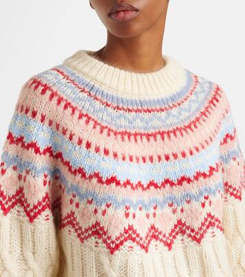 Intarsia wool and mohair-blend sweater | Moncler Grenoble