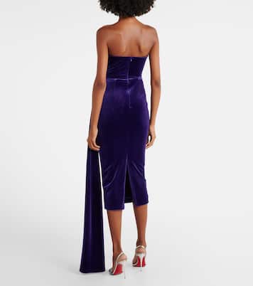 Abito bustier in velluto | Alex Perry