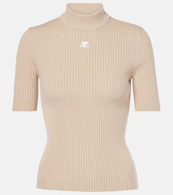 Top Reedition in maglia a coste | Courrèges