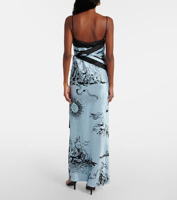 Robe longue Dreamwood en soie | SIR