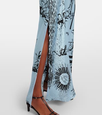 Robe longue Dreamwood en soie | SIR
