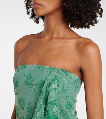 Abito midi in pizzo senza spalline | Christopher Esber