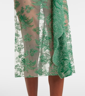 Abito midi in pizzo senza spalline | Christopher Esber