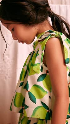 Top e shorts in cotone con stampa | Fábula