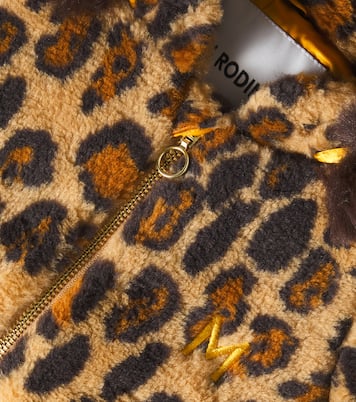 Baby leopard-print faux fur overalls | Mini Rodini