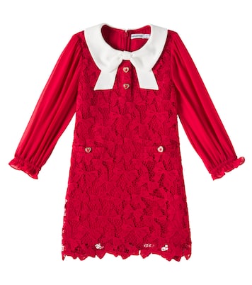 Abito in pizzo con fiocco | Self-Portrait Kids