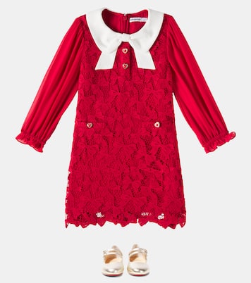 Abito in pizzo con fiocco | Self-Portrait Kids