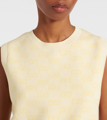 Jersey en mezcla de algodón con GG | Gucci