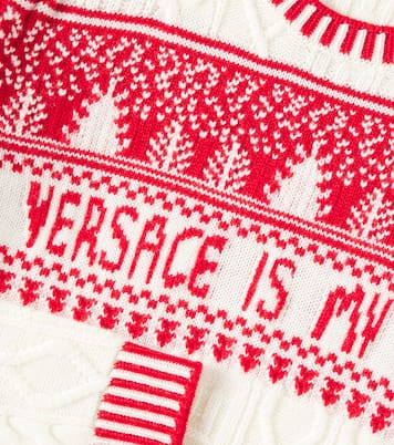 Fair Isle virgin wool sweater | Versace Kids