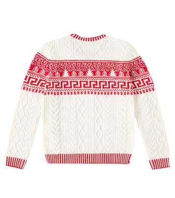 Fair Isle virgin wool sweater | Versace Kids