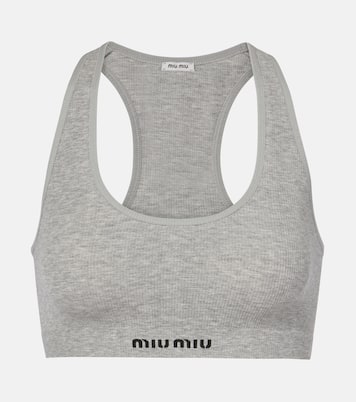Top bralette in misto cotone | Miu Miu
