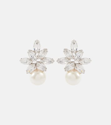 Boucles d'oreilles Liza à cristaux et perles fantaisie | Jennifer Behr