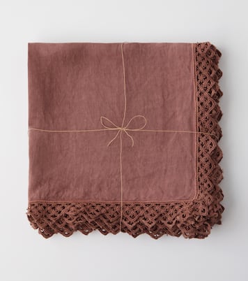 Set of 4 macramé linen napkins | Once Milano