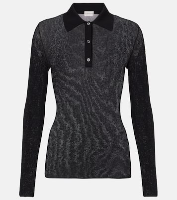 Polo in maglia di misto cotone a coste | Moncler