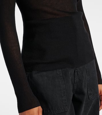 Polo in maglia di misto cotone a coste | Moncler