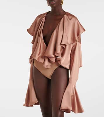Ruffled bodysuit | Norma Kamali