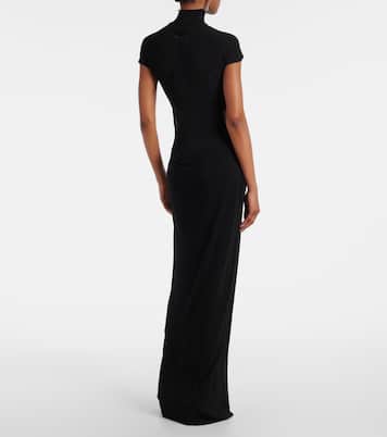 Velvet jersey maxi dress | Jean Paul Gaultier