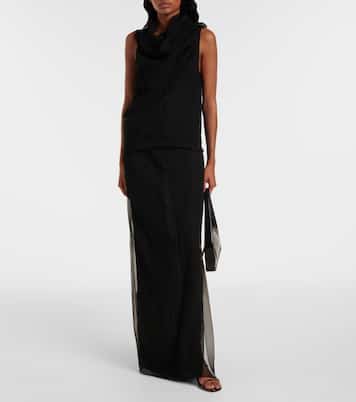 Robe longue Jeanty en tulle | Khaite