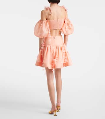 Dawning linen and silk miniskirt | Zimmermann