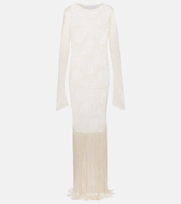 Vestido largo de croché con flecos | Stella McCartney
