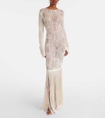 Vestido largo de croché con flecos | Stella McCartney