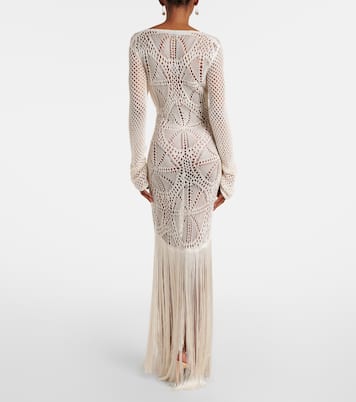 Vestido largo de croché con flecos | Stella McCartney