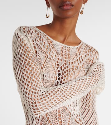 Vestido largo de croché con flecos | Stella McCartney