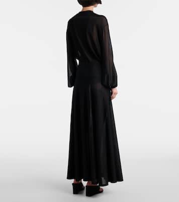 Flared virgin wool maxi skirt | Alaïa