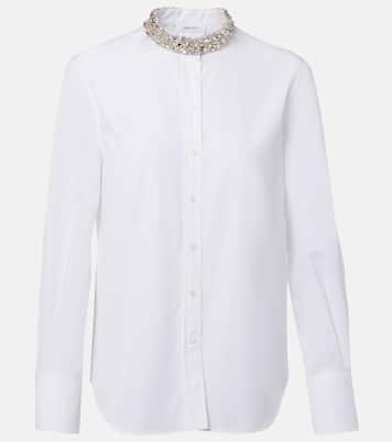 Crystal-embellished cotton shirt | McQueen