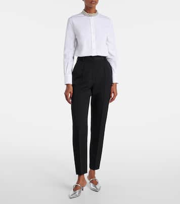 Crystal-embellished cotton shirt | McQueen