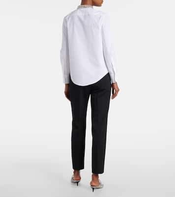 Crystal-embellished cotton shirt | McQueen