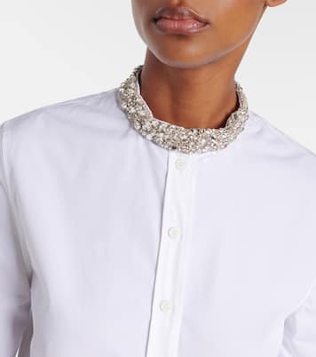 Crystal-embellished cotton shirt | McQueen