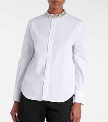 Crystal-embellished cotton shirt | McQueen