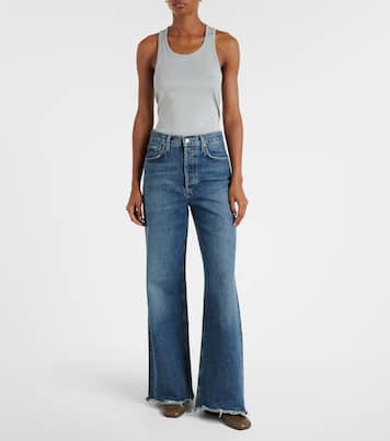 Dame high-rise wide-leg jeans | Agolde