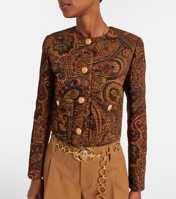 Veste raccourcie en jacquard de cachemire | Chloé