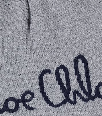 Logo cotton and wool beanie | Chloé Kids