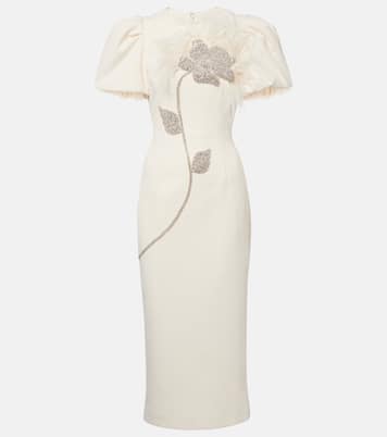 Embellished crêpe cocktail dress | Rebecca Vallance