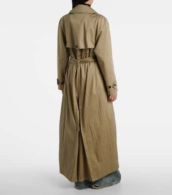 Cocoon cotton twill trench coat | Balenciaga
