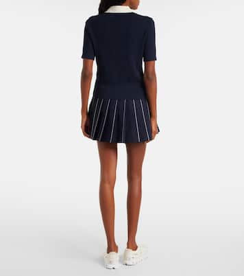 Cotton pointelle polo shirt | Tory Burch