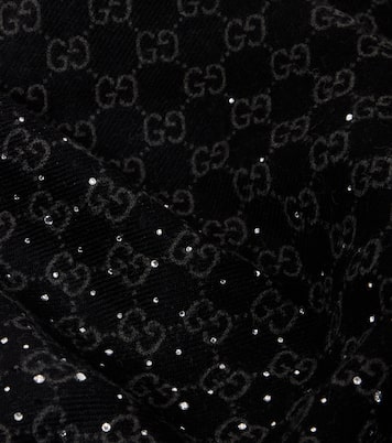 GG embellished wool scarf | Gucci