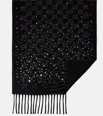 GG embellished wool scarf | Gucci