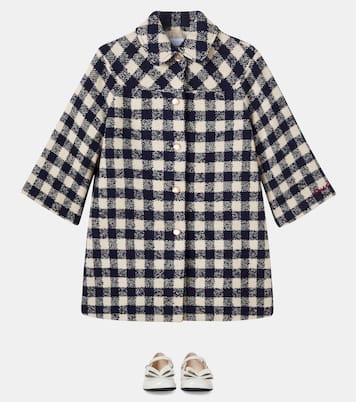 x Euan Roberts checked tweed coat | Gucci Kids
