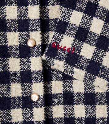 x Euan Roberts checked tweed coat | Gucci Kids