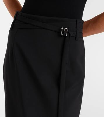 High-rise virgin wool midi skirt | Sportmax